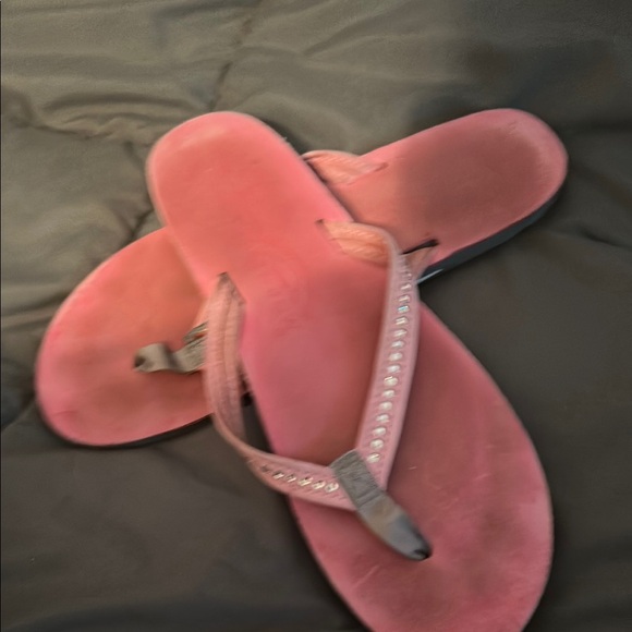Pink Rhinestone Flip Flops - Picture 3 of 5